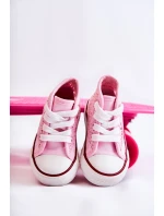 Dziecięce Wysokie Trampki Różowe Mona Dziecięce Wysokie Trampki Różowe Mona