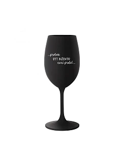 BECAUSE BEING AN ENGINEER IS NOT A JOKE - čierny pohár na víno 350 ml