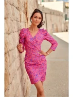 Denní šaty model 20329937 tmavě růžové - Roco Fashion