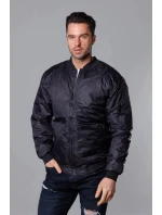 Čierno-červená pánska bunda bomber (AK95-1A) -Goodlooking