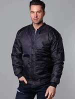 Čierno-červená pánska bunda bomber (AK95-1A) -Goodlooking