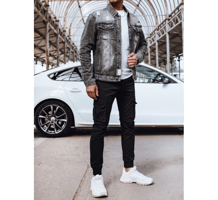 Pánska džínsová bunda čierna FashionStreet TX4696