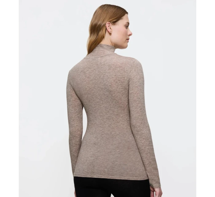 Dámsky rolák Beauty Layers Top LSL Turtleneck 04 - BROWN - beige M003 - TRIUMPH