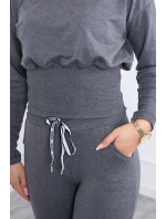 model 18747593 žebrovaná sada v grafitové barvě - K-Fashion model 18747593 žebrovaná sada v grafitové barvě - K-Fashion