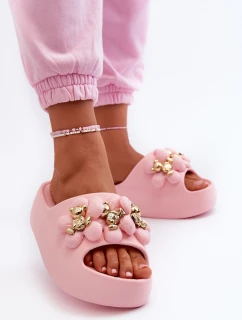Dámské pěnové žabky s ozdobami na tlusté podrážce růžové od model 21666035 - Boto