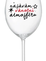 NASÁVÁM VÁNOČNÍ ATMOSFÉRU - čirá sklenice na víno 350 ml