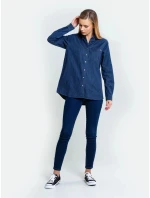 Big Star Košeľa s dlhým rukávom 145676 Dark Jeans-603