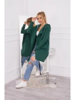 Zateplená bunda s kapucí model 20993383 tmavě zelená - Kesi