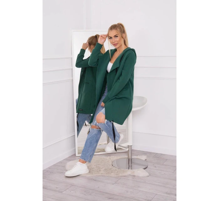 Zateplená bunda s kapucí model 20993383 tmavě zelená - Kesi