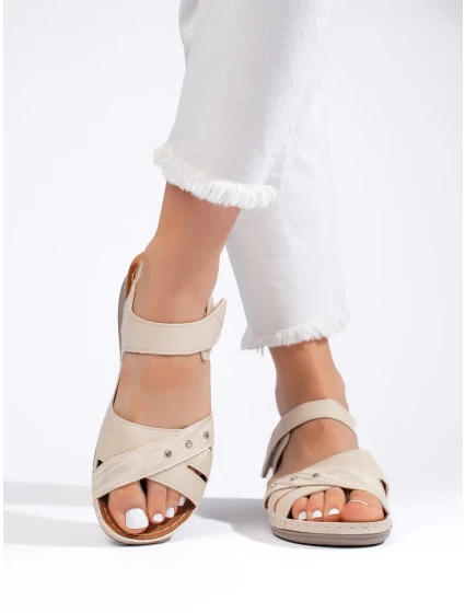 Designové sandály hnědé dámské platforma Designové sandály hnědé dámské platforma