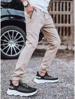Pánské kalhoty jogger béžové Dstreet model 21963327 - FashionStreet