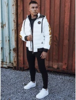 Pánská prošívaná zimní bunda s kapucí bílá Dstreet model 21980296 - FashionStreet Pánská prošívaná zimní bunda s kapucí bílá Dstreet model 21980296 - FashionStreet