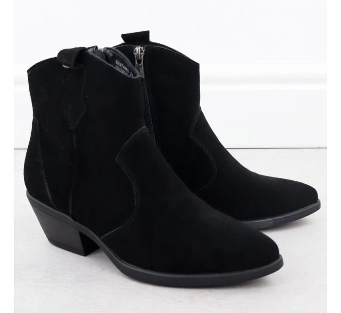 Dámské kožené kovbojské boty černé model 21905347 - Big Star