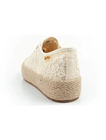 Lee Cooper Dámske šnurovacie športové topánky Beige Dámske tenisky na platforme