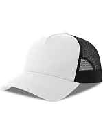 Atlantis Headwear Rapper Cotton-S 5-panelová truckerová čiapka 33.0260 biela/čierna Atlantis Headwear Rapper Cotton-S 5-panelová truckerová čiapka 33.0260 biela/čierna