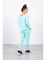Súprava s oversize blúzkou mint