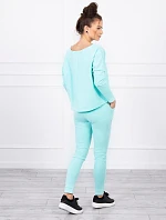 Súprava s oversize blúzkou mint