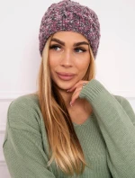 Dámska čiapka Eliza K205 dark pink+graphite