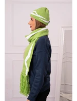 Dámská souprava se šátkem pistácie model 18752571 - K-Fashion Dámská souprava se šátkem pistácie model 18752571 - K-Fashion