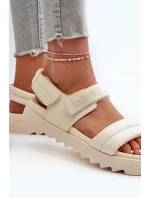 Dámské sandály na platformě Big Star model 21660784 béžové - Big Star Shoes Dámské sandály na platformě Big Star model 21660784 béžové - Big Star Shoes
