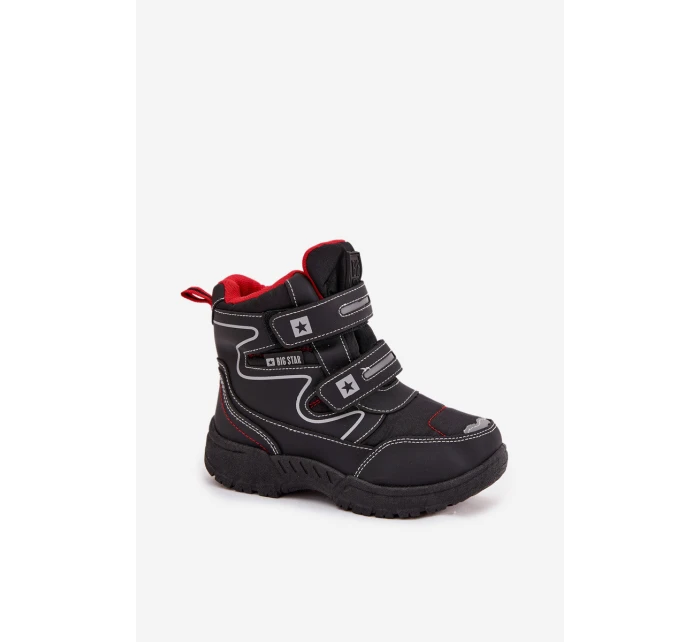 Ocieplane Dziecięce Śniegowce Trapery Big Star OO374048 Granatowe