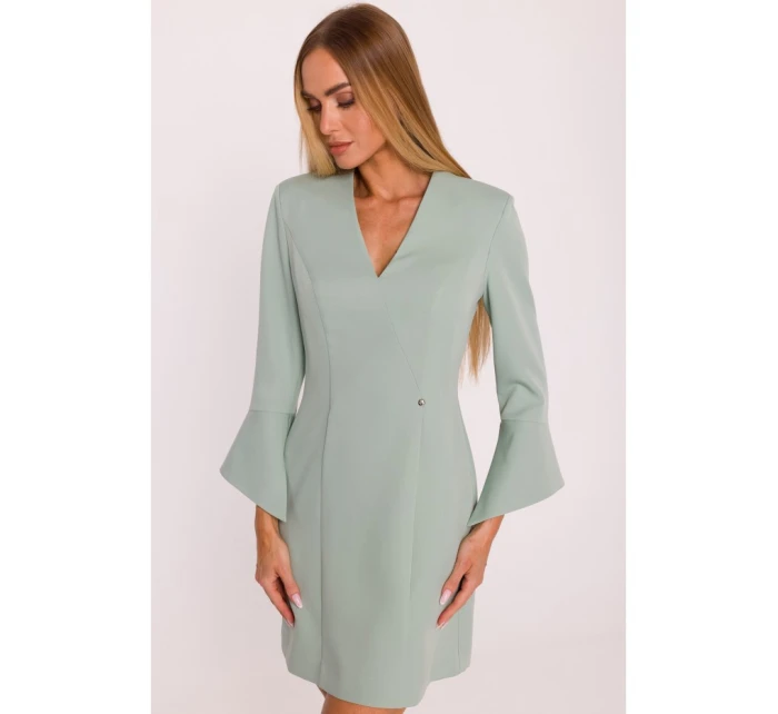 M876 Šaty so širokými manžetami - mentolové M876 Šaty so širokými manžetami - mentolové