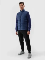 Pánska páperová vesta s recyklovanou výplňou 4F - tmavomodrá Pánska páperová vesta s recyklovanou výplňou 4F - tmavomodrá