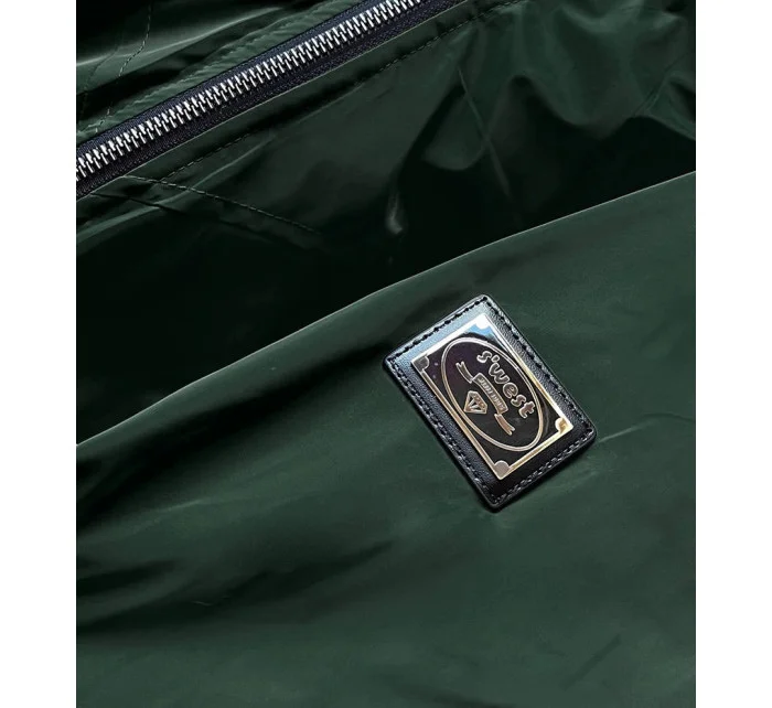 Zelená dámska bunda s kapucňou (B8105-10) Zelená dámska bunda s kapucňou (B8105-10)