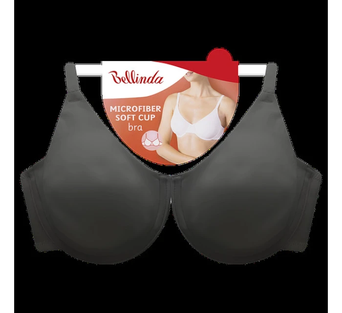 Dámska nevystužená podprsenka MICROFIBER SOFT CUP BRA - BELLINDA - čierna