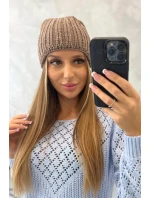 Dámská čepice Rebeka model 18751917 mocca - K-Fashion Dámská čepice Rebeka model 18751917 mocca - K-Fashion