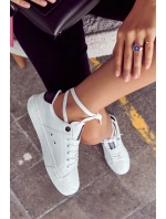 Kožené tenisky Big Star model 21580472 bílé a Černá - Big Star Shoes Kožené tenisky Big Star model 21580472 bílé a Černá - Big Star Shoes