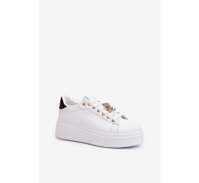 Dámské boty na platformě s ozdobami bílé model 21659159 - Boto Dámské boty na platformě s ozdobami bílé model 21659159 - Boto