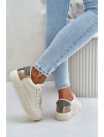 Ocieplane Trampki Damskie Na Platformie Big Star OO274A454 Beżowe Ocieplane Trampki Damskie Na Platformie Big Star OO274A454 Beżowe