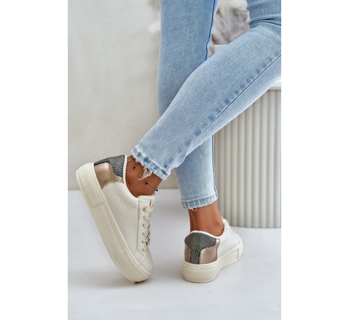 Ocieplane Trampki Damskie Na Platformie Big Star OO274A454 Beżowe Ocieplane Trampki Damskie Na Platformie Big Star OO274A454 Beżowe