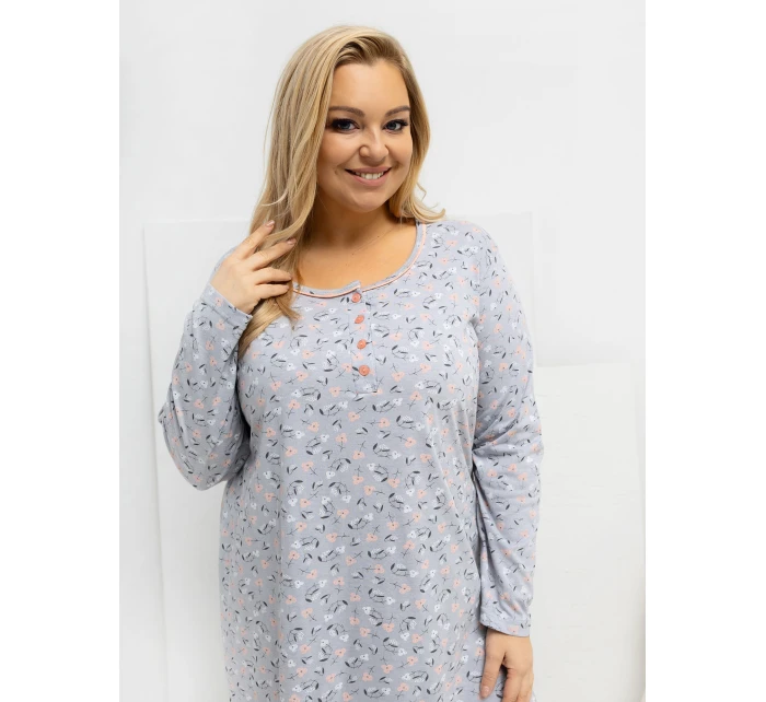 DU KN nočná košeľa FP 602.15 sivá