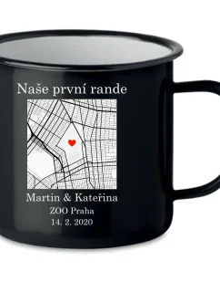 Personalizovaný plecháček s mapou