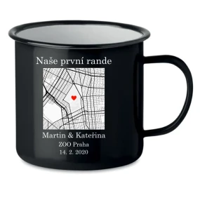 Personalizovaný plecháček s mapou