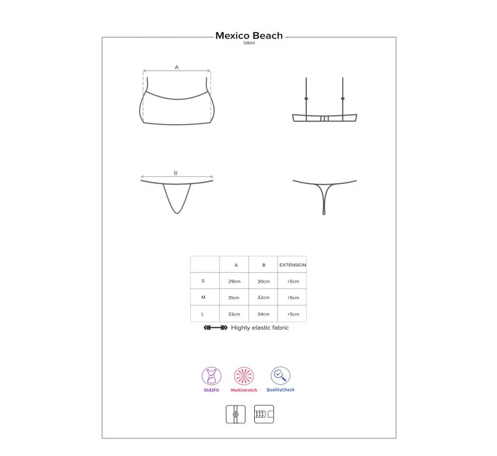 Zvodné dvojdielne plavky Mexico Beach zelená - Obsessive