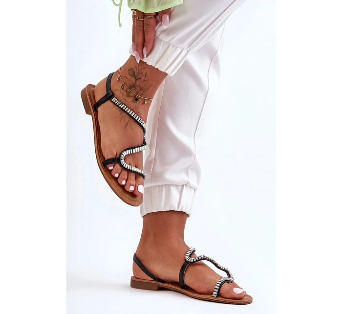 Dámske sandále JH291 black - Krok vo veľkom štýle Dámske sandále JH291 black - Krok vo veľkom štýle