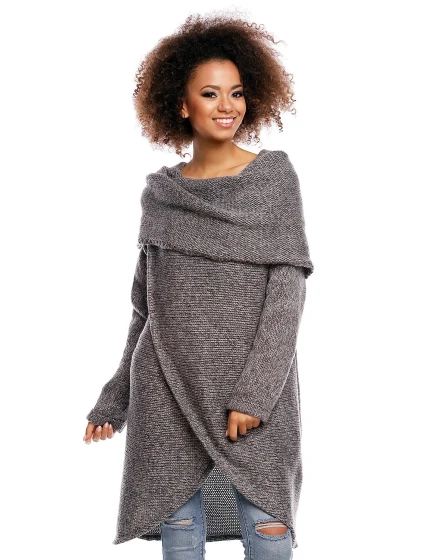 Dlhý sveter model 84297 PeeKaBoo