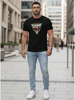 Pánske tričko s potlačou HOT ROD GARAGE čierne FashionStreet NX5093R