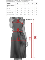LILA Plisované dámské šaty v mátové barvě s krátkými rukávy model 15440517 - numoco