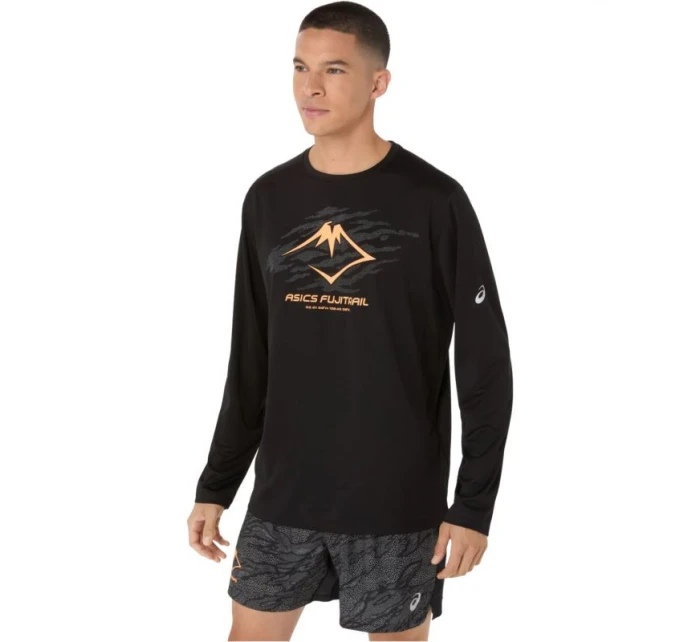 ASICS Fujitrail Logo LS Top 2011D391-001 Black L