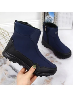 Zimní sněhové boty nepromokavé tmavě modré DK