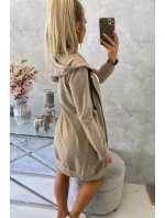 Mikina s kapucňou tmavo béžová Mikina s kapucňou tmavo béžová