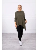 Blúzka s potlačou krídla khaki Blúzka s potlačou krídla khaki