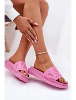 Klapki Damskie Na Platformie Big Star RR274A541 Różowe Klapki Damskie Na Platformie Big Star RR274A541 Różowe