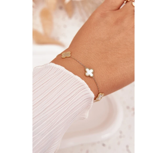 Náramek S Přívěsky Nerezová Ocel Zlatá Perla Náramek S Přívěsky Nerezová Ocel Zlatá Perla