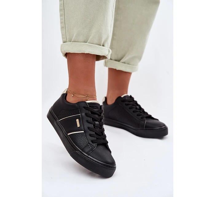 Dámské perforované tenisky Big Star TT274290 Černé