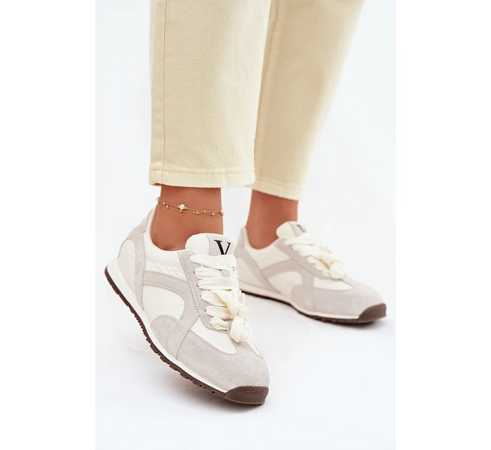 Semišové Dámské Tenisky model 22073044 Šedé - VINCEZA